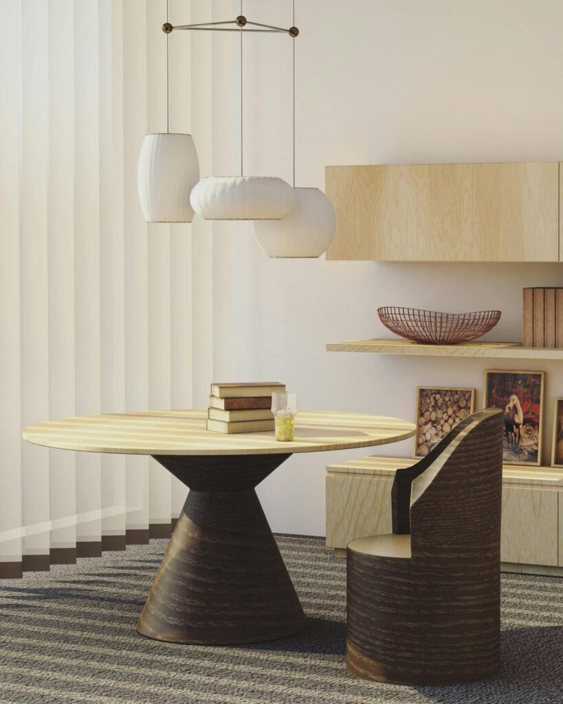 Rustgevend interieur als persoonlijke oase met natuurlijke elementen, plants en warme verlichting